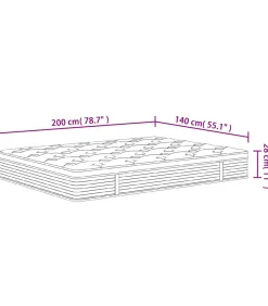 Outlet Pocketveringmatras middelhard 140x200 cm Matrasbeschermer