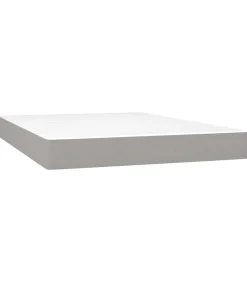 vidaXL Pocketveringmatras 140x190x20 cm stof lichtgrijs