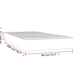 Clearance Pocketveringmatras 80x200x20 cm fluweel zwart Matrasbeschermer