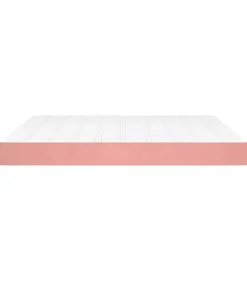 vidaXL Pocketveringmatras 160x210x20 cm fluweel roze