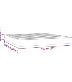 vidaXL Pocketveringmatras 160x220x20 cm fluweel roze