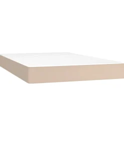 Online Pocketveringmatras 120x200x20 cm kunstleer cappuccinokleurig Matrasbeschermer