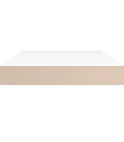 Online Pocketveringmatras 120x200x20 cm kunstleer cappuccinokleurig Matrasbeschermer