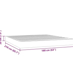 Clearance Pocketveringmatras 160x210x20 cm fluweel zwart Matrasbeschermer