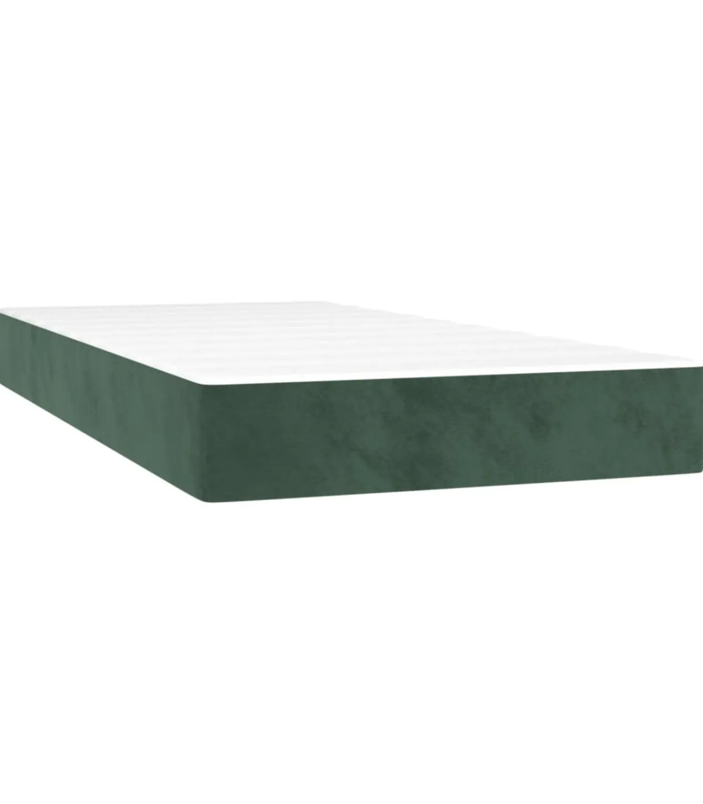 Best Pocketveringmatras 120x190x20 cm fluweel donkergroen Matrasbeschermer
