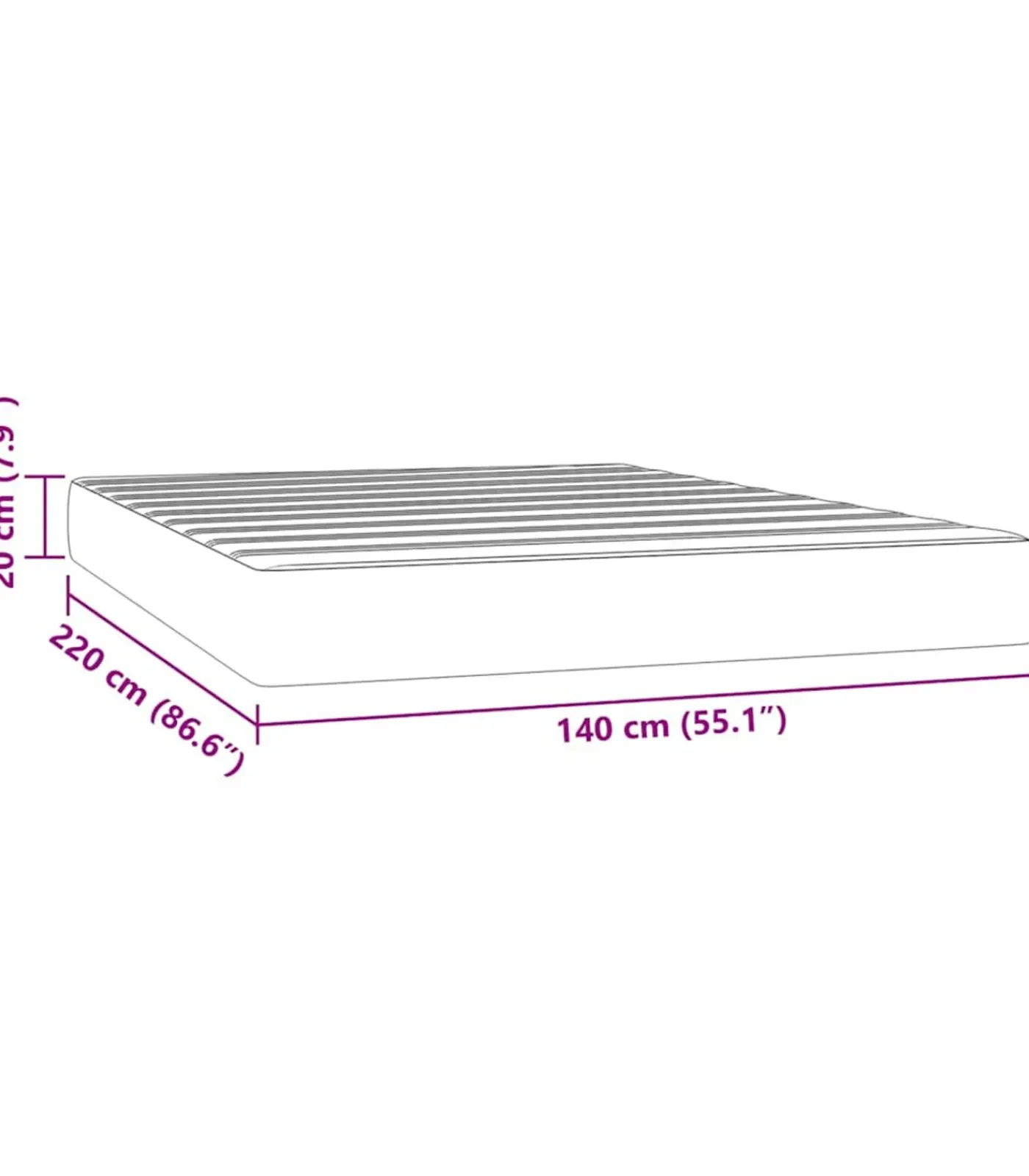 Hot Pocketveringmatras 140x220x20 cm fluweel donkergroen Matrasbeschermer