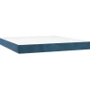 Sale Pocketveringmatras 180x200x20 cm fluweel donkerblauw Matrasbeschermer