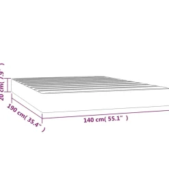 Hot Pocketveringmatras 140x190x20 cm stof blauw Matrasbeschermer