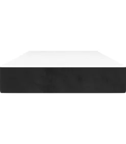 Pocketveringmatras 100x200x20 cm fluweel zwart Matrasbeschermer