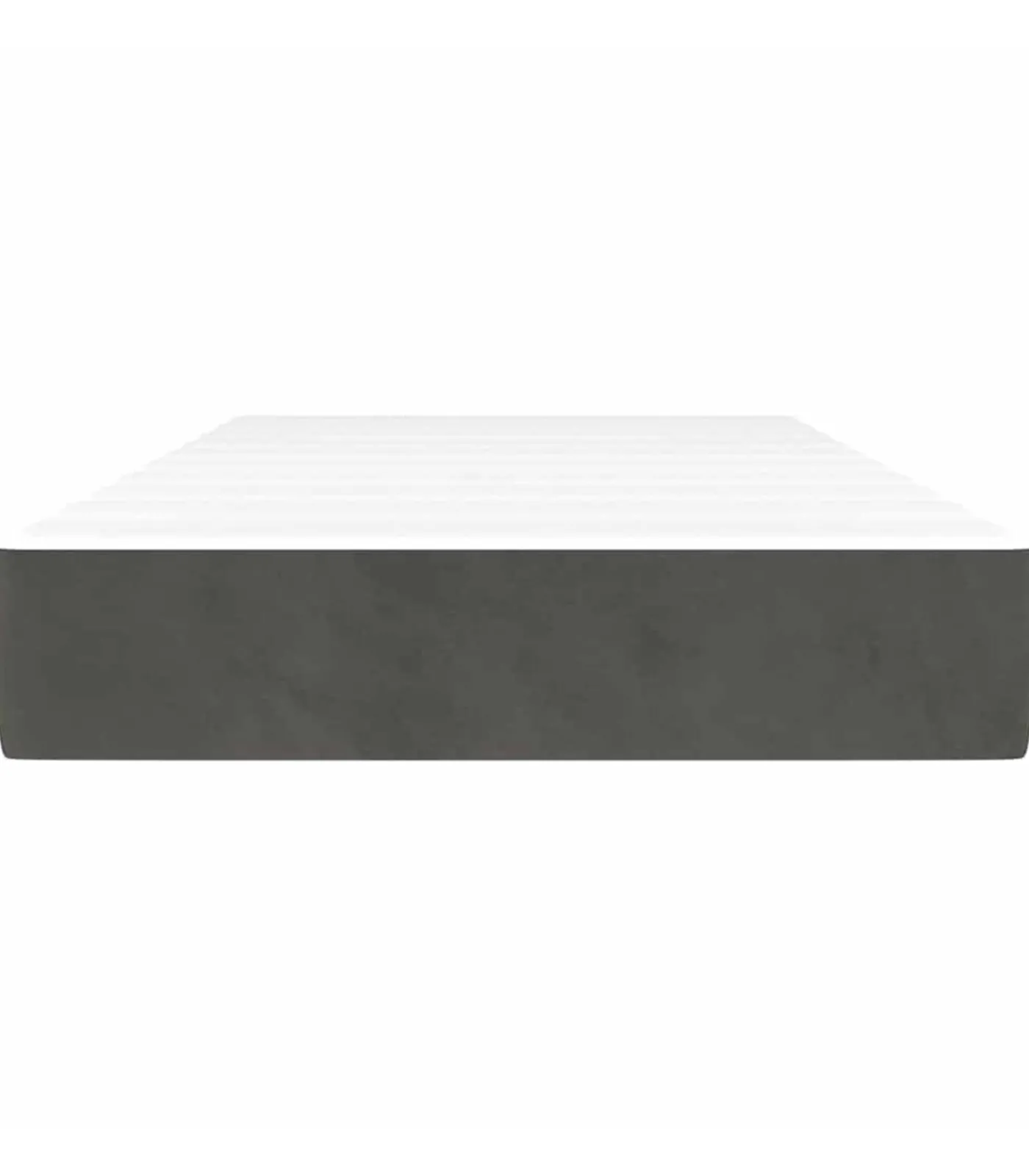 Best Pocketveringmatras 100x220x20 cm fluweel donkergrijs Matrasbeschermer