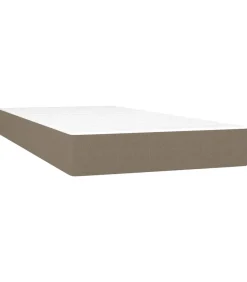 vidaXL Pocketveringmatras 90x190x20 cm stof taupe