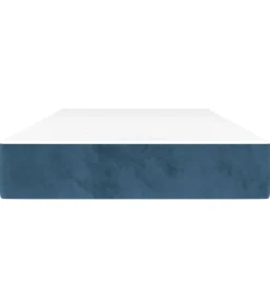 Pocketveringmatras 80x200x20 cm fluweel donkerblauw Matrasbeschermer