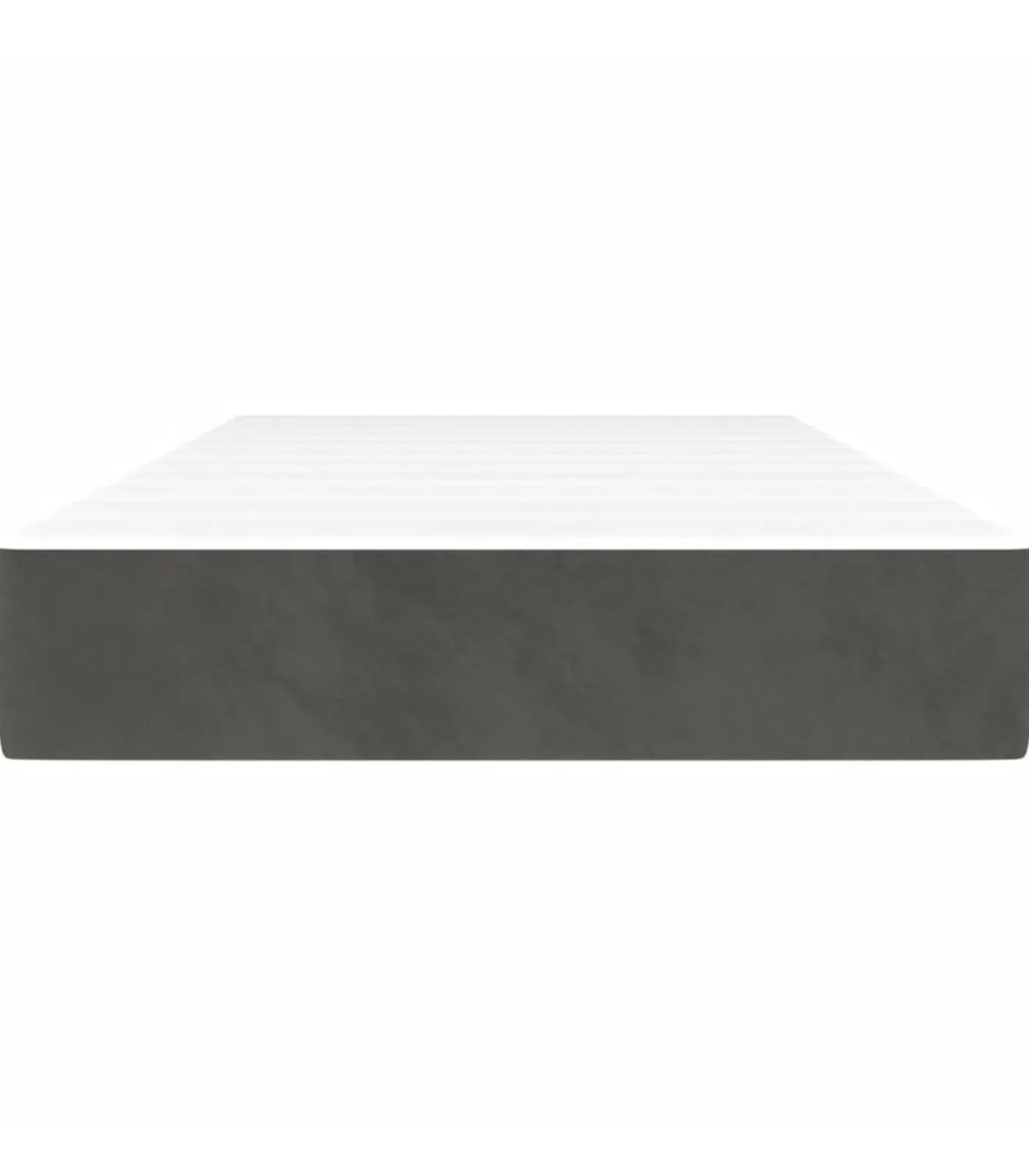 vidaXL Pocketveringmatras 90x190x20 cm fluweel donkergrijs