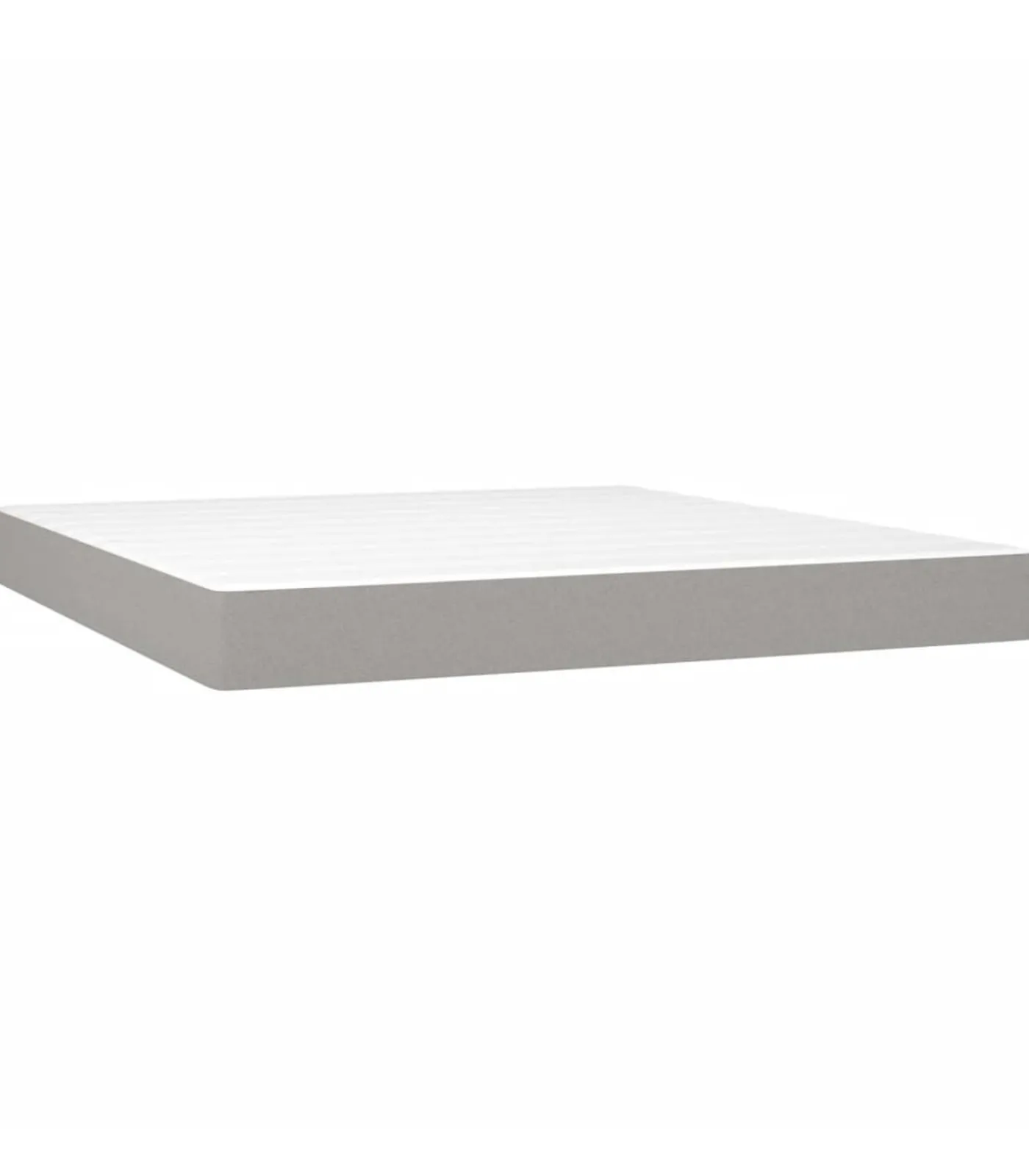 vidaXL Pocketveringmatras 160x200x20 cm stof lichtgrijs