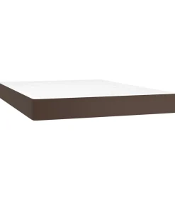 Online Pocketveringmatras 140x190x20 cm kunstleer bruin Matrasbeschermer