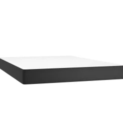 vidaXL Pocketveringmatras 140x190x20 cm kunstleer zwart