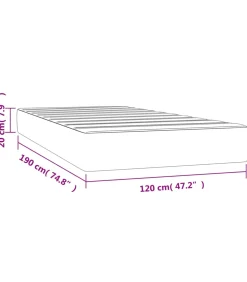 Hot Pocketveringmatras 120x190x20 cm kunstleer cappuccinokleurig Matrasbeschermer