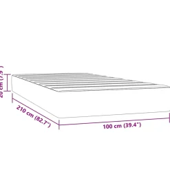 Sale Pocketveringmatras 100x210x20 cm fluweel donkergrijs Matrasbeschermer