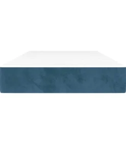 vidaXL Pocketveringmatras 80x210x20 cm fluweel donkerblauw