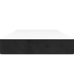 Hot Pocketveringmatras 90x220x20 cm fluweel zwart Matrasbeschermer