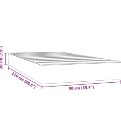 vidaXL Pocketveringmatras 90x220x20 cm fluweel roze
