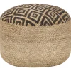 Best Poef handgemaakt 45x30 cm jute zwart Stoelen