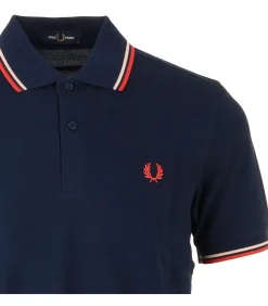 Heren Fred Perry Polo Twin Tipped Shirt