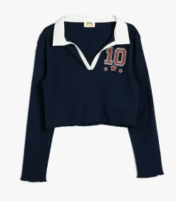 Kinderen Koton Polokraag Lange mouw T-shirt