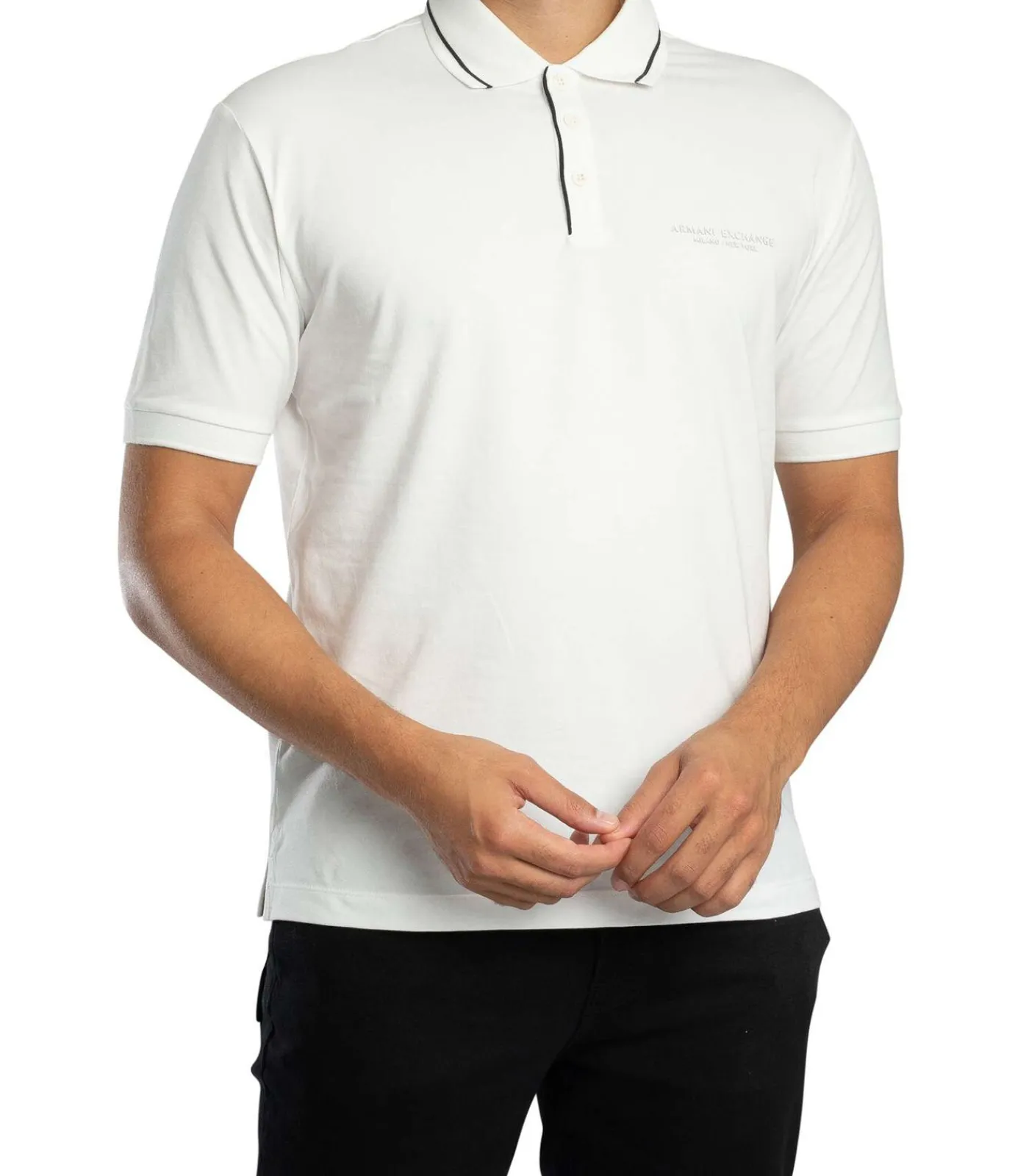Heren Armani Exchange Conn Poloshirt Met Bies