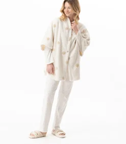 Best Poncho met knopen en motief ESSENTIEL 178 DAMES Loungewear