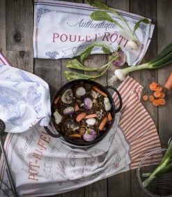 Coucke POULET ROTI - Tafellinnen Theedoek