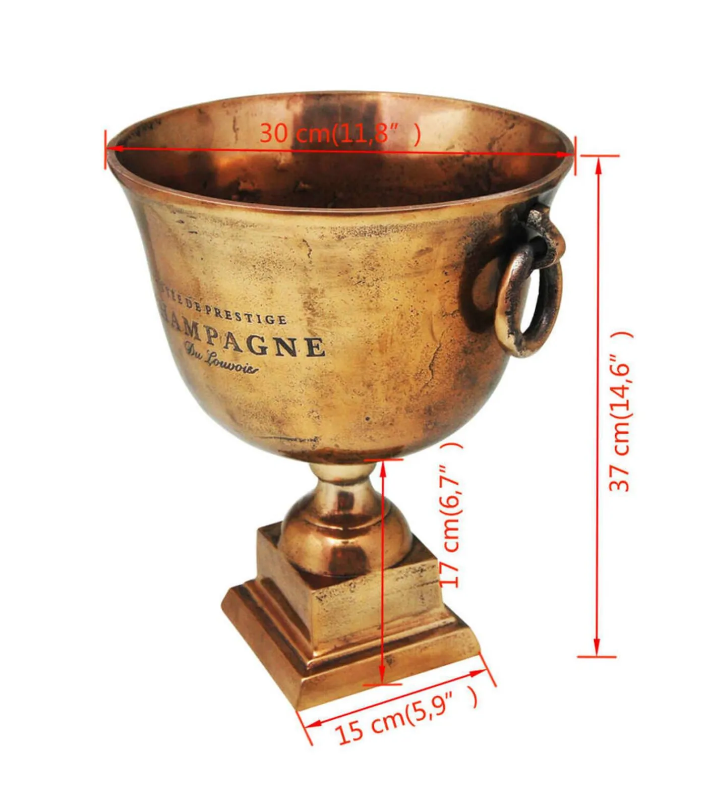 New Prijzenbeker champagnekoeler koperbruin Decoratie
