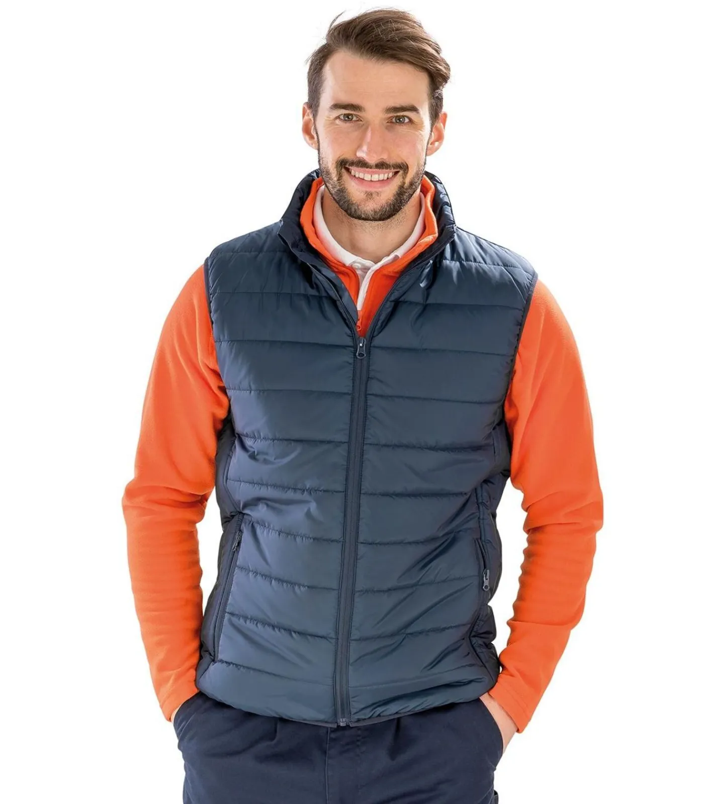 Heren Result PROMO - Body Warmer - Marineblauw