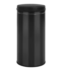 Outlet Prullenbak met automatische sensor 70 L koolstofstaal zwart Manden En Bakken