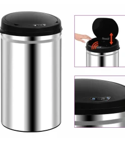 Outlet Prullenbak met automatische sensor 40 L roestvrij staal Manden En Bakken