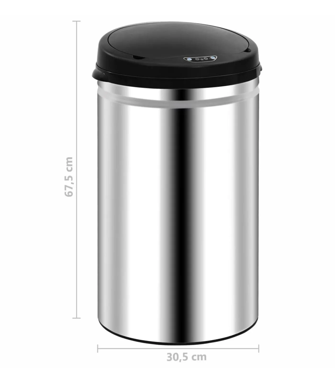 Outlet Prullenbak met automatische sensor 40 L roestvrij staal Manden En Bakken