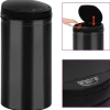 vidaXL Prullenbak met automatische sensor 50 L koolstofstaal zwart