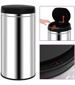 Best Prullenbak met automatische sensor 70 L roestvrij staal Manden En Bakken