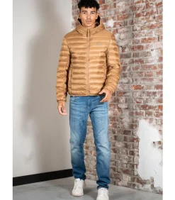 Heren LACOSTE Puffer jacket - dark tate