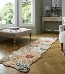 Clearance Puur wollen florale stijl tapijt ZINNIA Tapijten