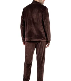 Pyjama broek sweatshirt hoge kraag rits Corduroy Heren Pyjama's