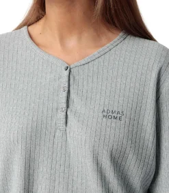 Discount Pyjama broek top lange mouwen Supersoft DAMES Nachtmode