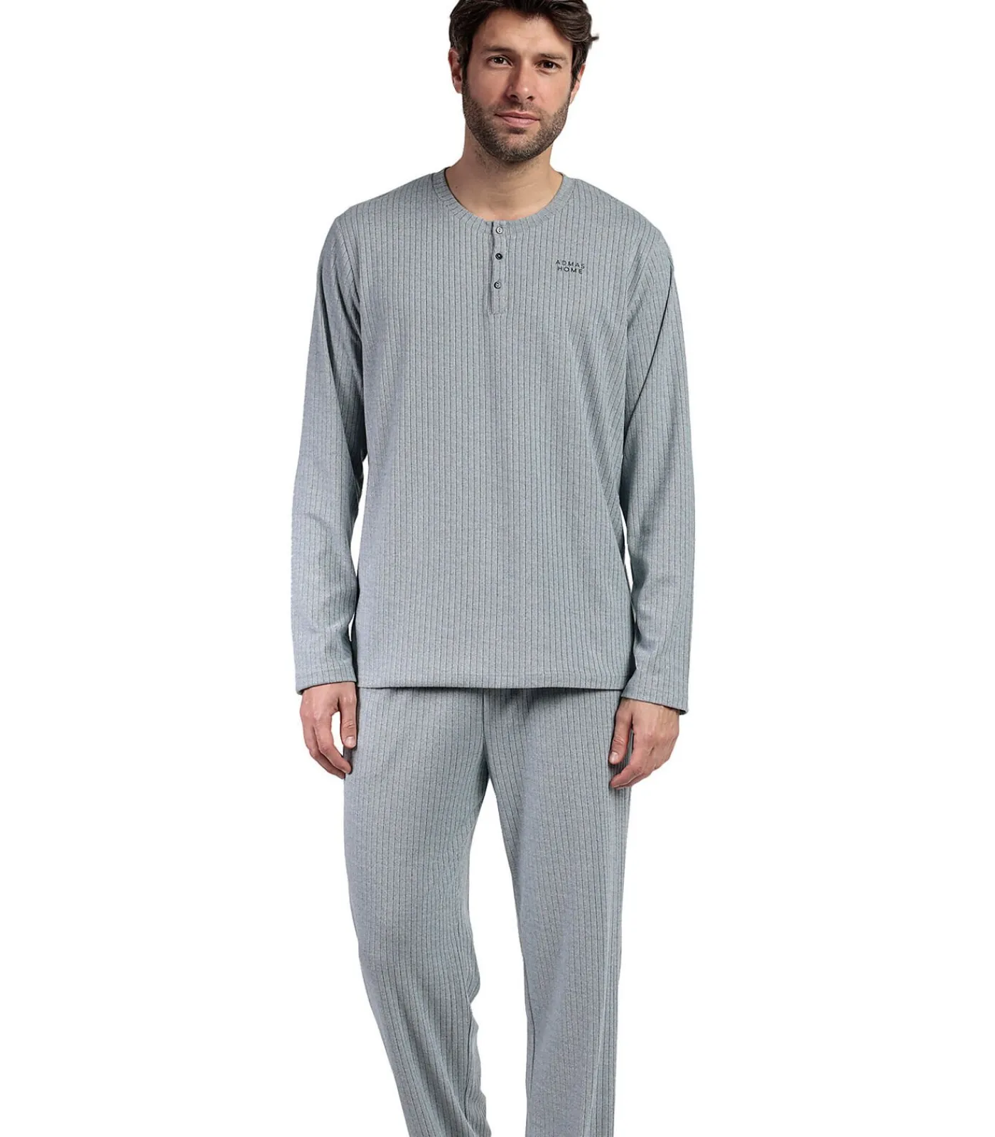 Heren ADMAS Pyjama broek top lange mouwen Supersoft