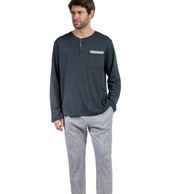 Sale Pyjama broek top lange mouwen Harris Heren Pyjama's