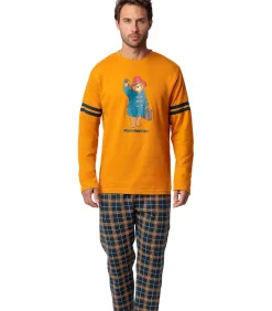 Outlet Pyjama broek top lange mouwen Square Paddington Heren Pyjama's