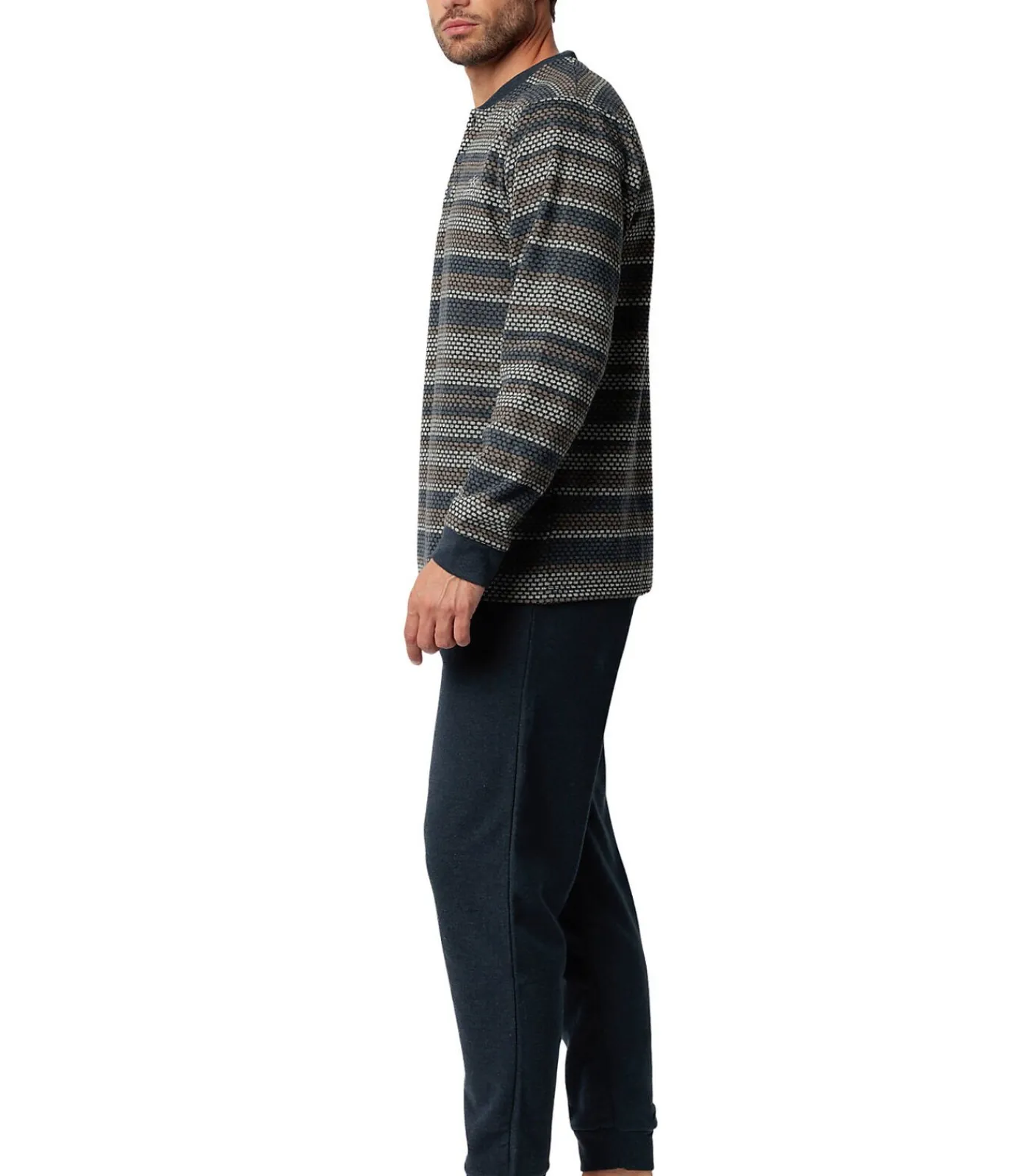 Heren ADMAS Pyjama broek top lange mouwen Magno