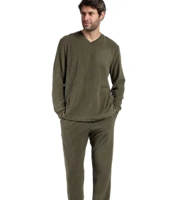 Heren ADMAS Pyjama broek top lange mouwen Checks Texture