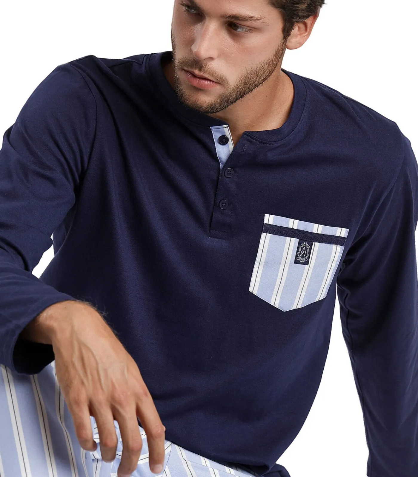 Sale Pyjama broek top lange mouwen Stripest Heren Pyjama's