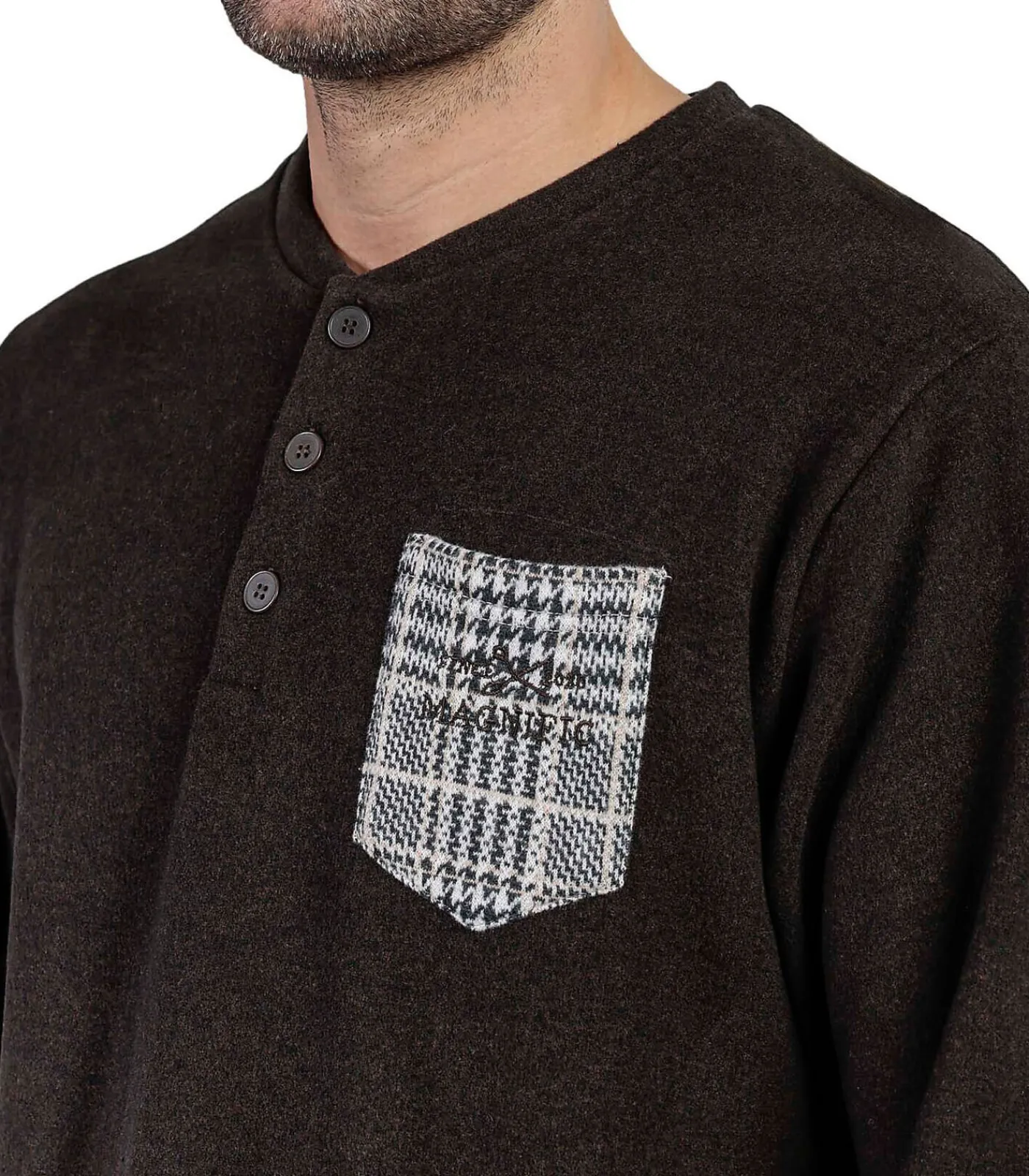 Heren ADMAS Pyjama broek top lange mouwen Americano