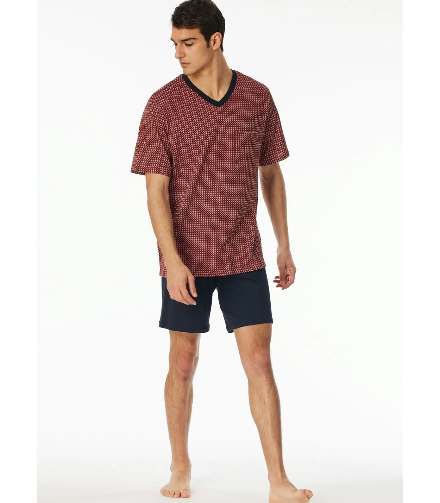 Discount Pyjama Kort Rood Heren Pyjama's